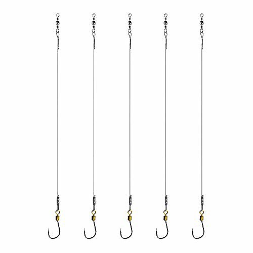 

Fishing Hook Rigs Stainless Steel, Fishing Rig Wire Line Leader (Type-A: 1 Hook rig, 12#)