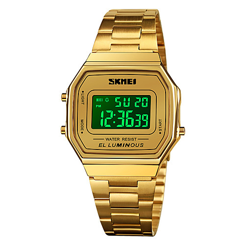 

SKMEI Men's Sport Watch Digital Digital Sporty Classic Calendar / date / day Chronograph Alarm Clock / One Year / Stainless Steel