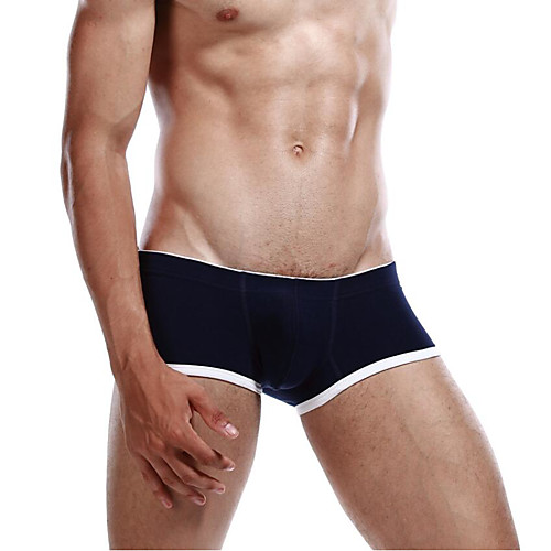 

Men's 1 Piece Basic Boxers Underwear / Briefs Underwear - Normal Low Waist Light Blue White Black M L XL