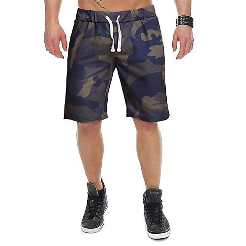 

Men's Casual / Sporty Outdoor Casual Daily Shorts Pants Camouflage Short Print Army Green