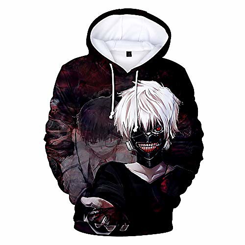 

tokyo ghoul hoodie sweatshirt kaneki ken 3d print horror pullover sportswear unisex hoody for men boy