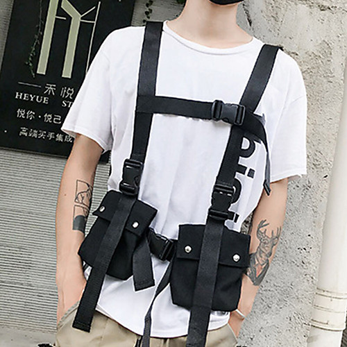 

unisex canvas tactical multifunction outdoor game vest bag backpack