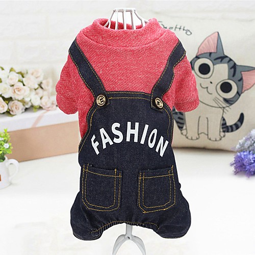 

Dog Jumpsuit Puppy Clothes Letter & Number Casual / Daily Winter Dog Clothes Puppy Clothes Dog Outfits Red Blue Gray Costume Baby Small Dog for Girl and Boy Dog Cotton XS S M L XL
