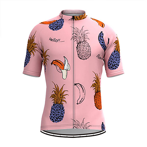 

Men's Short Sleeve Cycling Jersey Pink Fruit Bike Top Mountain Bike MTB Road Bike Cycling Breathable Sports Clothing Apparel / Stretchy / Athletic