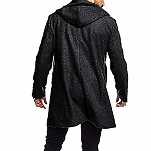 

men's coat peacoat hooded fashion trench coat long jacket double breasted overcoat spring autumn coats navy