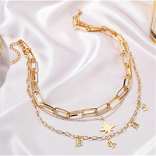 

Women's Choker Necklace Classic Star Fashion Alloy Gold 397 cm Necklace Jewelry 1pc For Party Evening Street Gift Festival