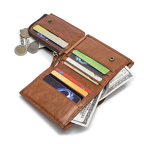 

Unisex Bags Cowhide Wallet Plain Daily Outdoor 2021 Khaki