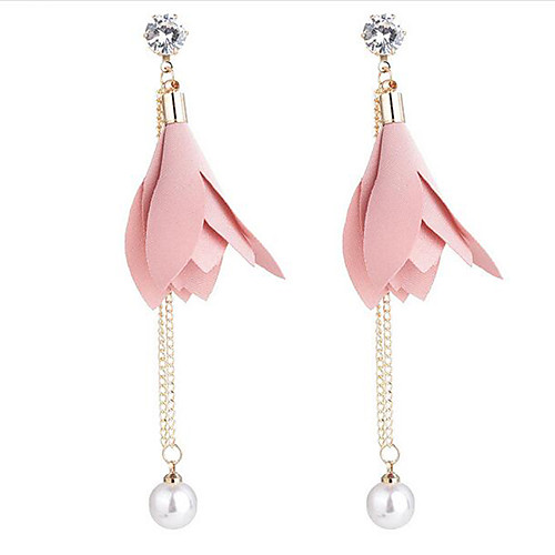 

Women's Drop Earrings Tassel Fringe Precious Fashion Earrings Jewelry Blue / Blushing Pink For Christmas Halloween Street Gift Date 1 Pair