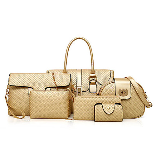 

6 pcs women pu leather handbag