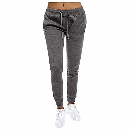 

Women's Super Soft Jogger Pants - Mid Rise Waist Athleisure Sweatpants for Women Gray