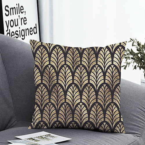

1 pcs Polyester Pillow Cover & Insert, Floral&Plants Simple Classic Square Zipper Polyester Traditional Classic