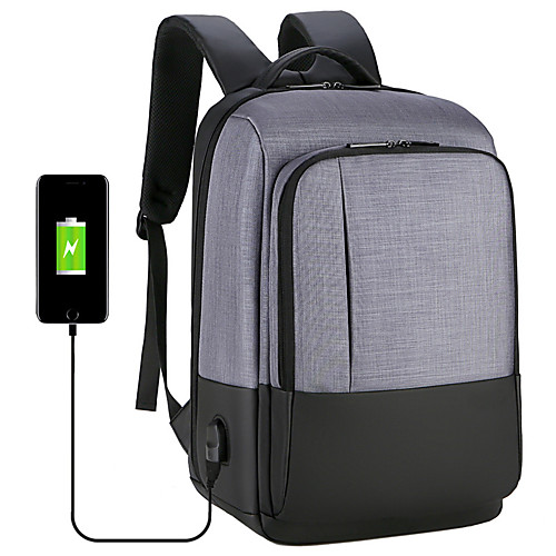 

men 15.6 inch usb charging waterproof business laptop bag backpack