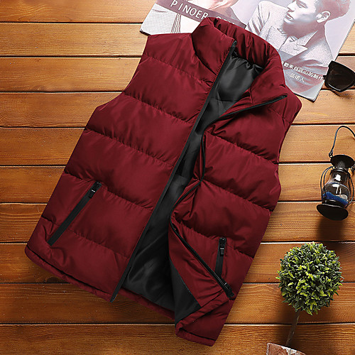 

Men's Sports Puffer Jacket Hiking Down Jacket Hiking Vest / Gilet Winter Outdoor Lightweight Windproof Breathable Quick Dry Vest / Gilet Top Fleece Fishing Climbing Camping / Hiking / Caving Black