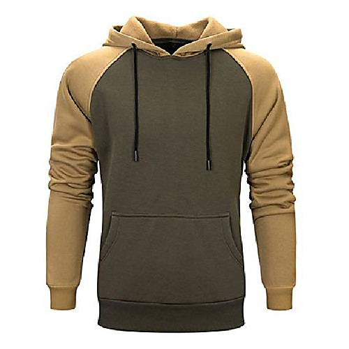 

mens color block hoodies sweatshirt pullover outdoor long sleeve with pocket
