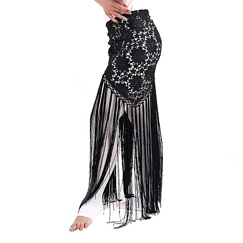 

Belly Dance Hip Scarf Glitter Tassel Women's Training Performance Fiber