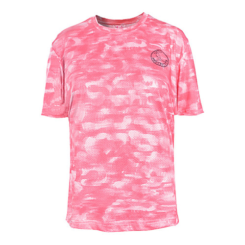 

Women's T shirt Hiking Tee shirt Short Sleeve Tee Tshirt Sweatshirt Top Outdoor Lightweight Breathable Quick Dry Sweat wicking Spring Summer Camo / Camouflage Light red. Deep lake blue. Deep rose red.