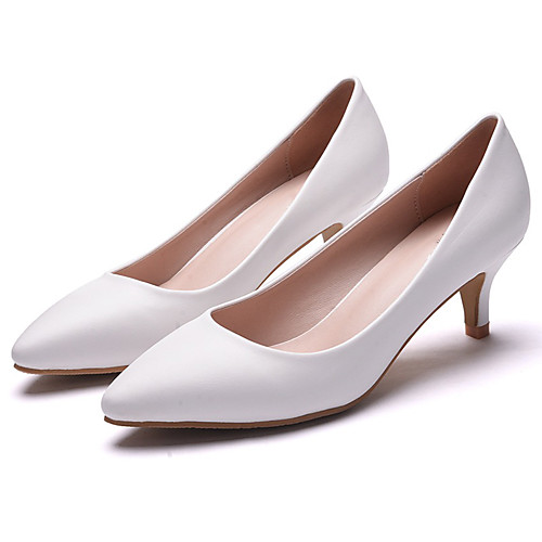 

Women's Heels Pumps Pointed Toe Business Sexy Minimalism Party & Evening Office & Career PU White