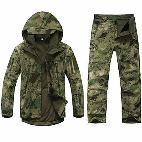 

Tactical Soft Shell Men Army wasserdichter Jagdanzug Outwear Camouflage Shark Skin Military Jacket Pants Anzug Camouflage M