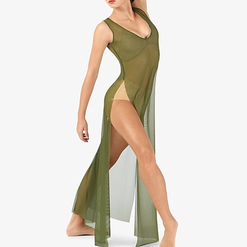 

Tutu Dress Dress Solid Women's Training Performance Sleeveless Natural Tulle