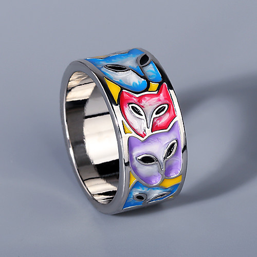 

Ring AAA Cubic Zirconia Fancy Silver Brass Fox Unique Design Cartoon Fashion 1pc 6 7 8 9 10 / Women's