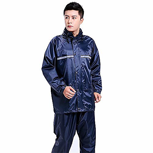 

Soft Breathable Reflective Raincoat- Breathable Raincoat Pants With Reflective Waterproof Raincoat For Cycling Hiking Outdoor Sports (Size : XXXL)