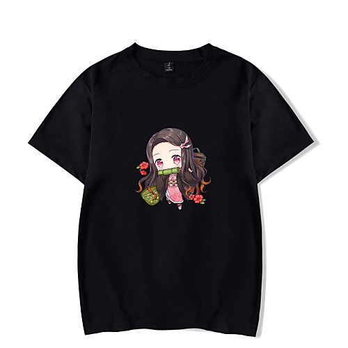 

Inspired by Demon Slayer Kamado Nezuko Kamado Tanjirou Cosplay Costume T-shirt Microfiber Graphic Prints Printing T-shirt For Women's / Men's