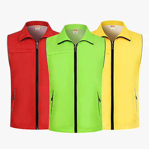 

Women's Hiking Vest / Gilet Fishing Vest Winter Outdoor Solid Color Lightweight Breathable Quick Dry Sweat wicking Top Hunting Fishing Climbing fluorescent green Color blue Hole blue White Black