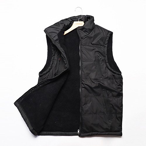 

Men's Sports Puffer Jacket Hiking Down Jacket Hiking Vest / Gilet Winter Outdoor Lightweight Windproof Breathable Quick Dry Vest / Gilet Top Fleece Fishing Climbing Camping / Hiking / Caving Black