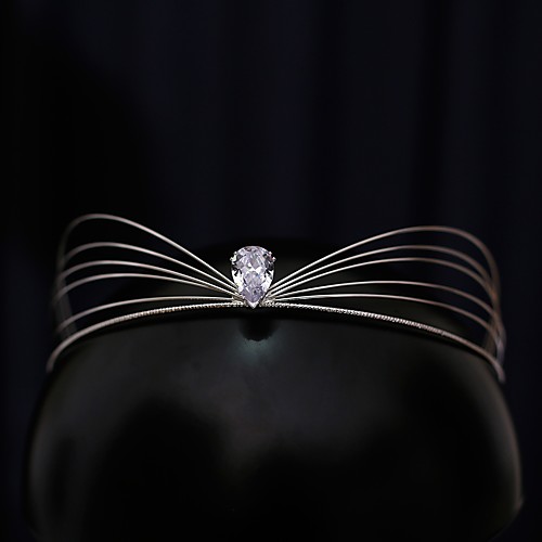 

Elegant Wedding Cubic Zirconia / Alloy Headpiece with Rhinestone 1 Piece Wedding / Special Occasion Headpiece