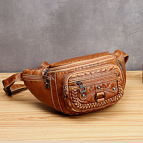 

women solid rivet vintage crossbody bag chest bag shoulder bag