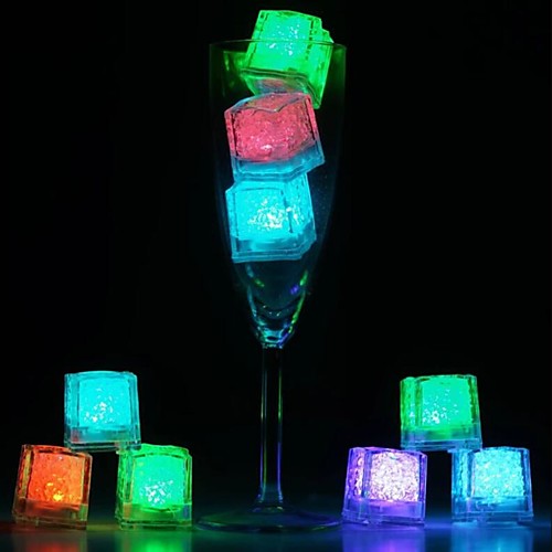 

10 Pcs LED Ice Cubes Light-up for Wine Whiskey Color Changing Water Activated Wine Tool Accessories for Barware