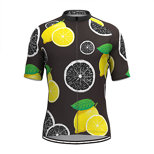 

Men's Short Sleeve Cycling Jersey Black Fruit Bike Top Mountain Bike MTB Road Bike Cycling Breathable Sports Clothing Apparel / Stretchy / Athletic