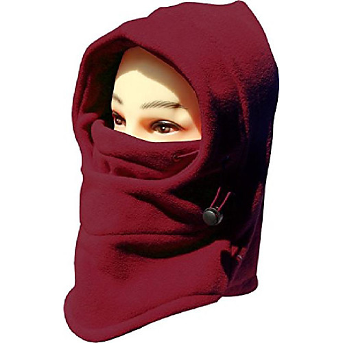 

Winter Snowboard Face Hat Fleece Hood Ski Mask Wool Beret Balaclava Dark Red