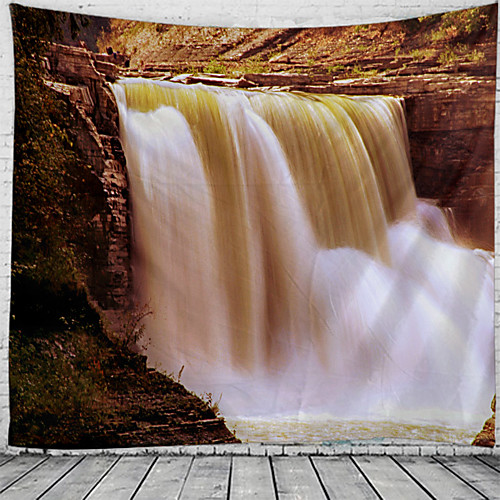 

wall tapestry art decor blanket curtain hanging home bedroom living room decoration waterfall scenery