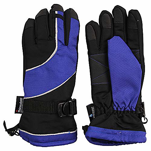 

Girl's Thinsulate Water Proof Winter Snow Ski Glove (Navy, Ages 4-6x)