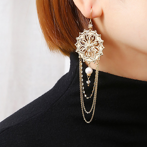 

Women's Hoop Earrings Geometrical Happy Stylish Simple Earrings Jewelry Gold For Daily Prom