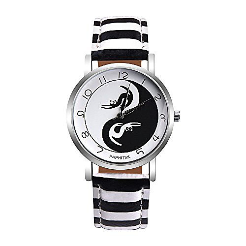 

women quartz watches paphitak cat pattern female watches lady watches watches-h93 (black)