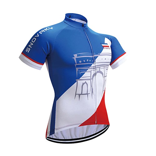 

Men's Short Sleeve Cycling Jersey Blue Bike Top Mountain Bike MTB Road Bike Cycling Breathable Sports Clothing Apparel / Stretchy / Athletic