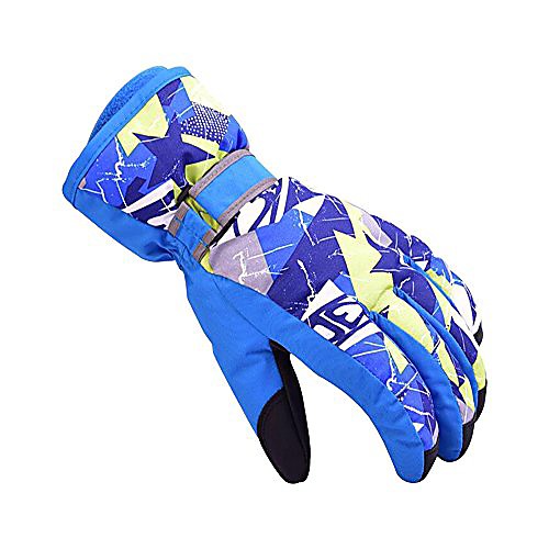 

Eastlion Children Outdoor Winter Gloves Warm Thickening Waterproof Windproof Skiing Riding Cycling Climbing Gloves,Blue,M