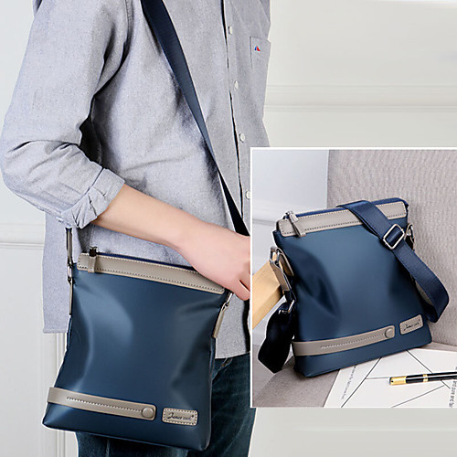 

men oxford waterproof patchwork business crossbody bag shoulder bag