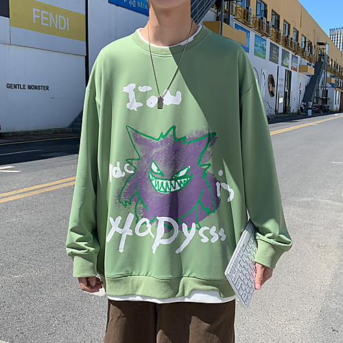 

Men's Sweatshirt Pullover Color Block Crew Neck Spandex Color Block Sport Athleisure Sweatshirt Top Long Sleeve Breathable Sweat Out Comfortable Everyday Use Street Casual Daily