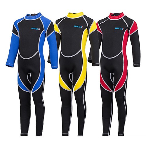 

Boys' Girls' Full Wetsuit 2.5mm SCR Neoprene Diving Suit Long Sleeve Back Zip / Stretchy