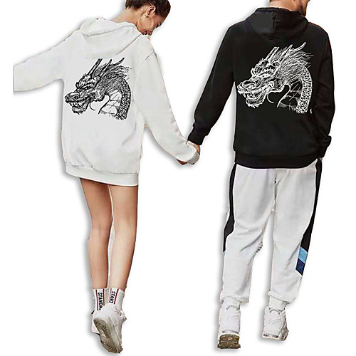 

Women's Men's Pullover Hoodie Sweatshirt Graphic 3D Chinese Style Weekend 3D Print Casual Streetwear Hoodies Sweatshirts White Black