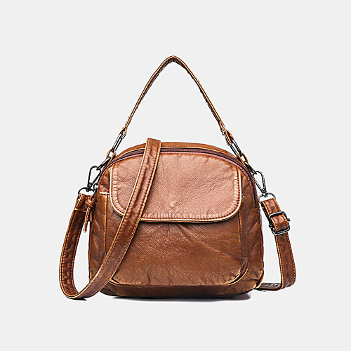 

women vintage faux leather shoulder bag crossbody bag trend bag