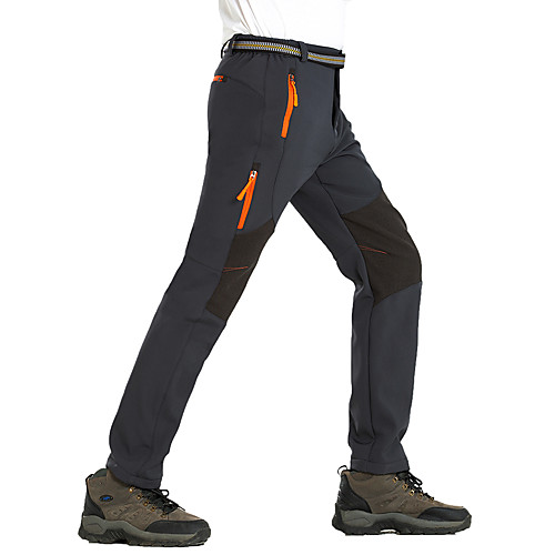 

Men's Hiking Pants Trousers Softshell Pants Patchwork Winter Outdoor Waterproof Windproof Fleece Lining Breathable Pants / Trousers Bottoms Black Army Green Grey Camping / Hiking Fishing Climbing S M