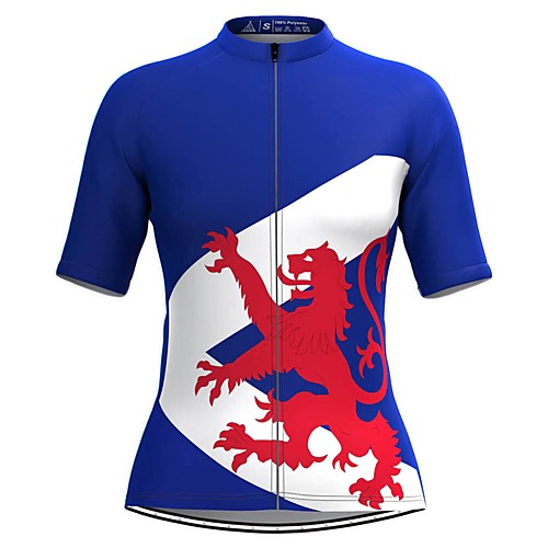 

Women's Short Sleeve Cycling Jersey Blue Bike Top Mountain Bike MTB Road Bike Cycling Breathable Quick Dry Sports Clothing Apparel / Stretchy / Athleisure