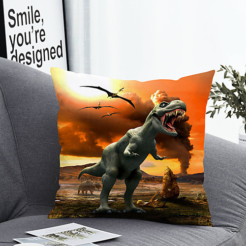 

1 pcs Polyester Pillow Cover & Insert, Animal Simple Classic Square Zipper Polyester Traditional Classic