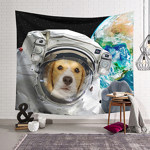 

Wall Tapestry Art Decor Blanket Curtain Hanging Home Bedroom Living Room Decoration Polyester Spacesuit Dog Earth