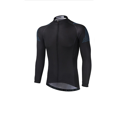 

Men's Long Sleeve Downhill Jersey Bule / Black White Black Bike Jersey Sports Clothing Apparel