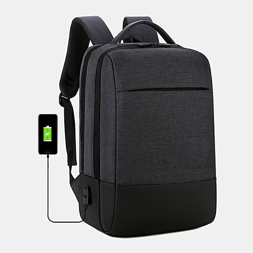 

men oxford 15.6 inch laptop usb charging anti-theft business laptop bag backpack